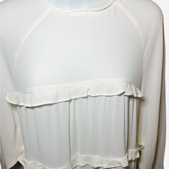 Reformation Victoria DressElegant Ivory Ruffle Dress - Picture 8 of 10